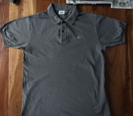 Vintage Lacoste Polo grau, Grösse 5, ca. L