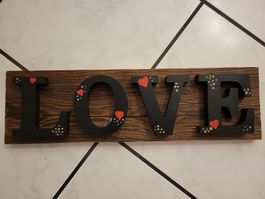LOVE Schild aus Holz