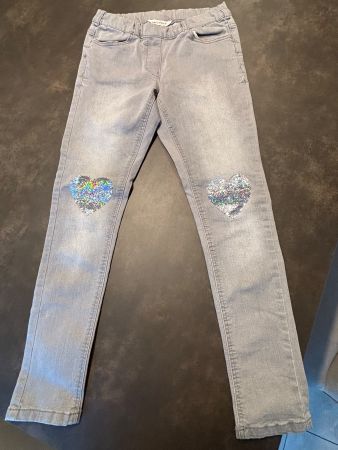 Graue Mädchen Jeans, Happy Girls Club, Grösse 134 top!