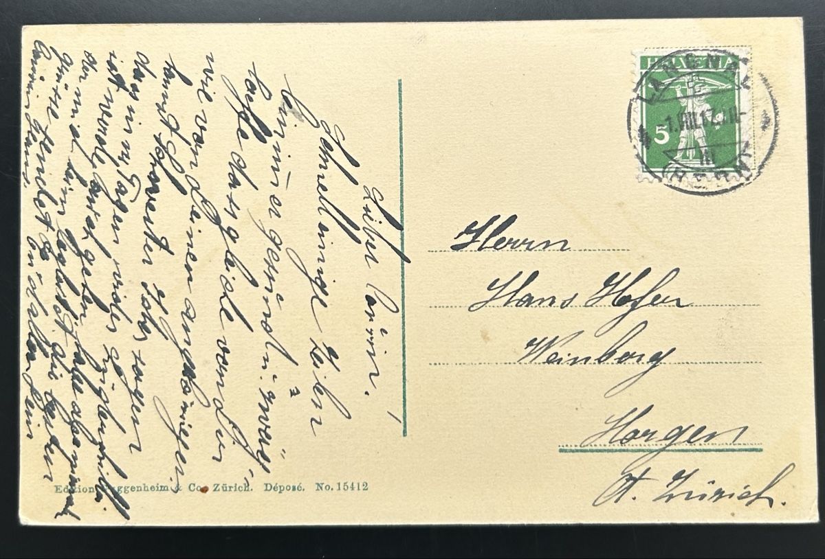 Cartoline postali: Langnau Löwenplatz  – Usato da Horw venduto da Tellbub 1