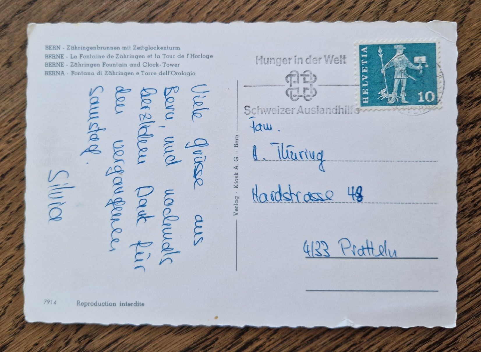 Cartoline postali: Bern Zeitglockenturm 1967 – Usato da Ebikon venduto da Donar50 1