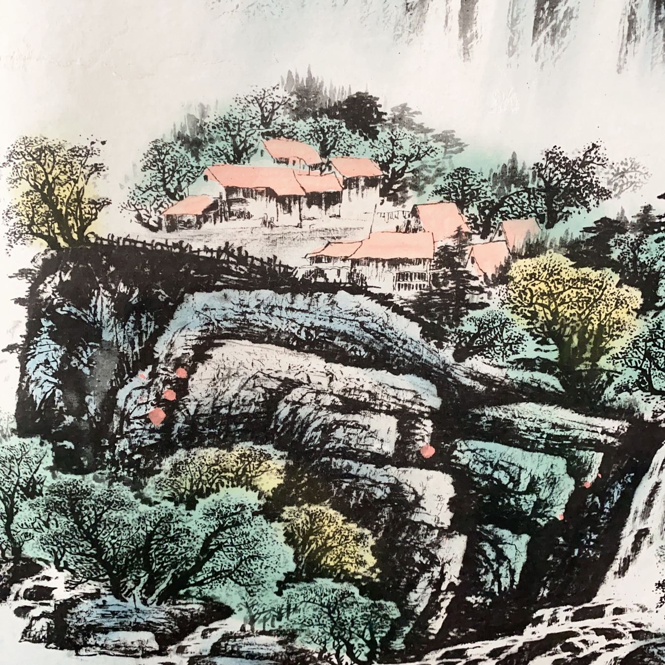 Dipinti: Chinesische Rollbild Wasserfall Landschaft Malerei – Nuovo e nell'imballaggio originale da Luzern venduto da Felicita_26 2
