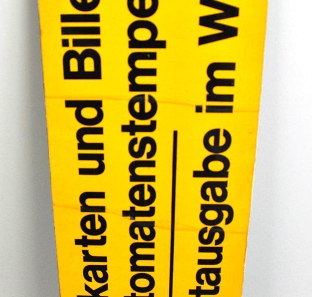 Insegne: Wechselschild eines Verkehrsbetriebes – Usato da Uerkheim venduto da fabulafero 2