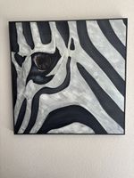 Wandbild Zebra Design schwarz weiss neuwertig