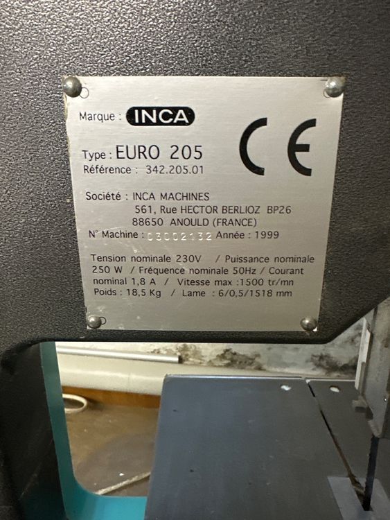 INCA Bandsäge EURO 205 mit Zubehör Kaufen auf Ricardo