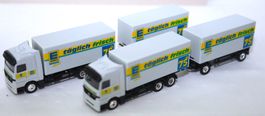2 x MERCEDES EDKA ANHÄNGERZUG  1:87