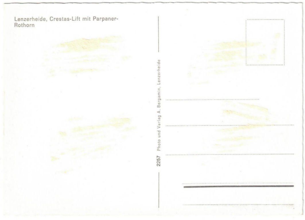 Cartoline postali: Lenzerheide - Skilift Crestas – Usato da Binningen venduto da Mountainrider 1