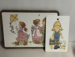 Vintage Schneidebrett Set von Sara Kay