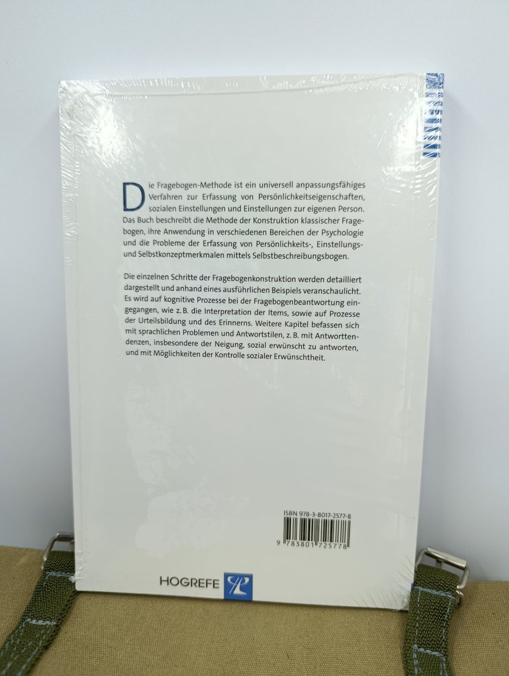 Libri: NEU: Die Fragebogen Methode 6.Auflage von Hogrefe – Nuovo e nell'imballaggio originale da Wil SG venduto da Donaldus 1