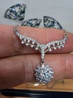 Collier argent avec diamant de moissanite de 0,5 ct certifié