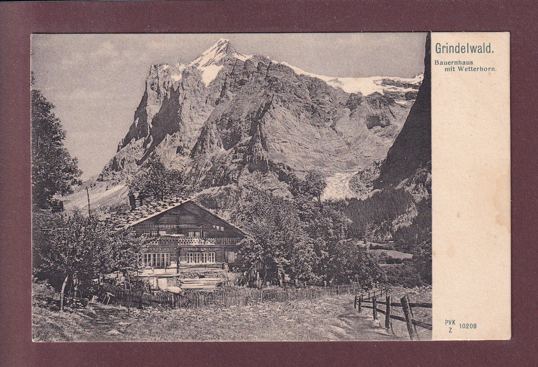 Cartoline postali: GRINDELWALD - Bauernhaus - Wetterhorn – Usato da Pully venduto da nicecards