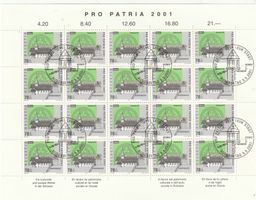 CH Briefmarken Lot Pro Patria Briefmarken Bögen 2001