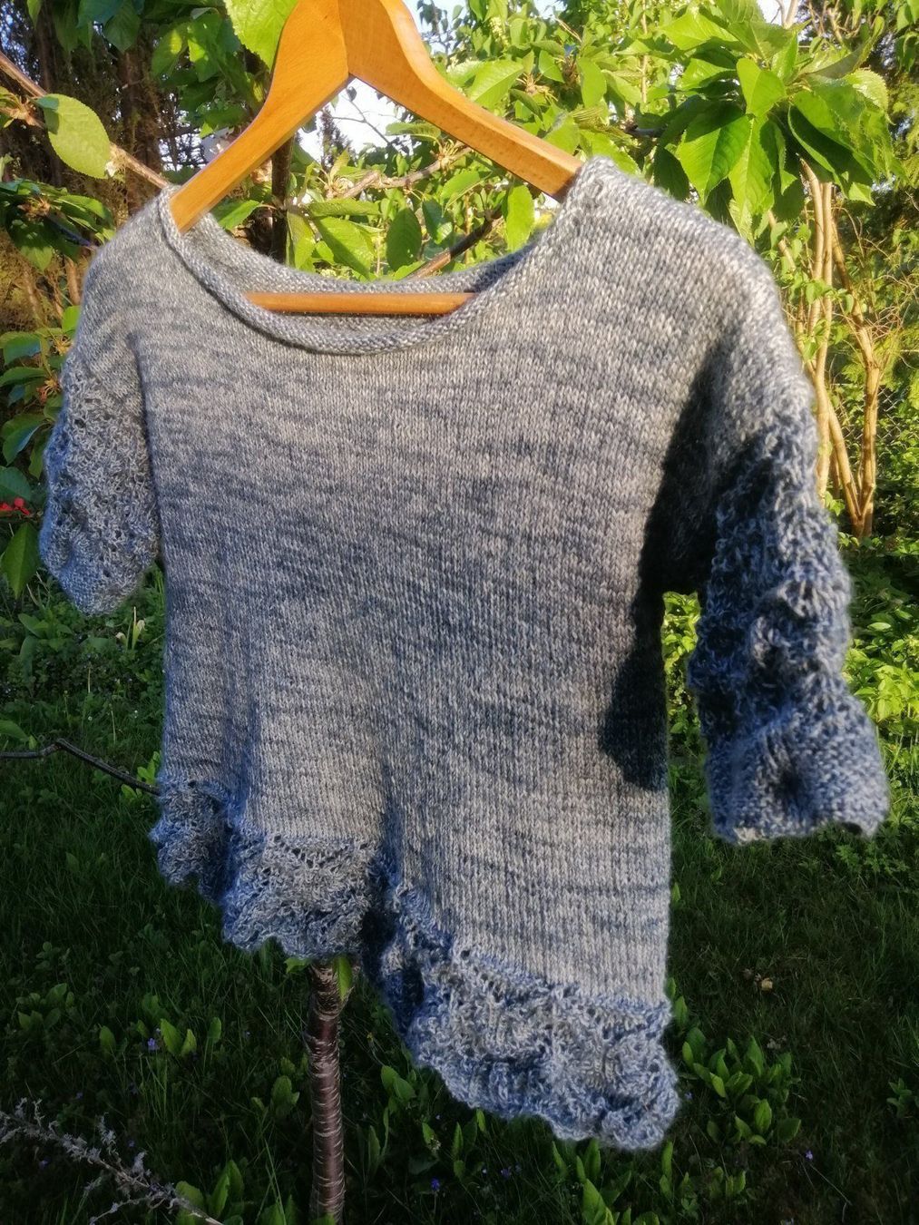 Maglioni & Felpe: Sommerpulli "Zirconium" Merino/Seide NEU – Nuovo (secondo la descrizione) da Langenthal venduto da Handstrick 1