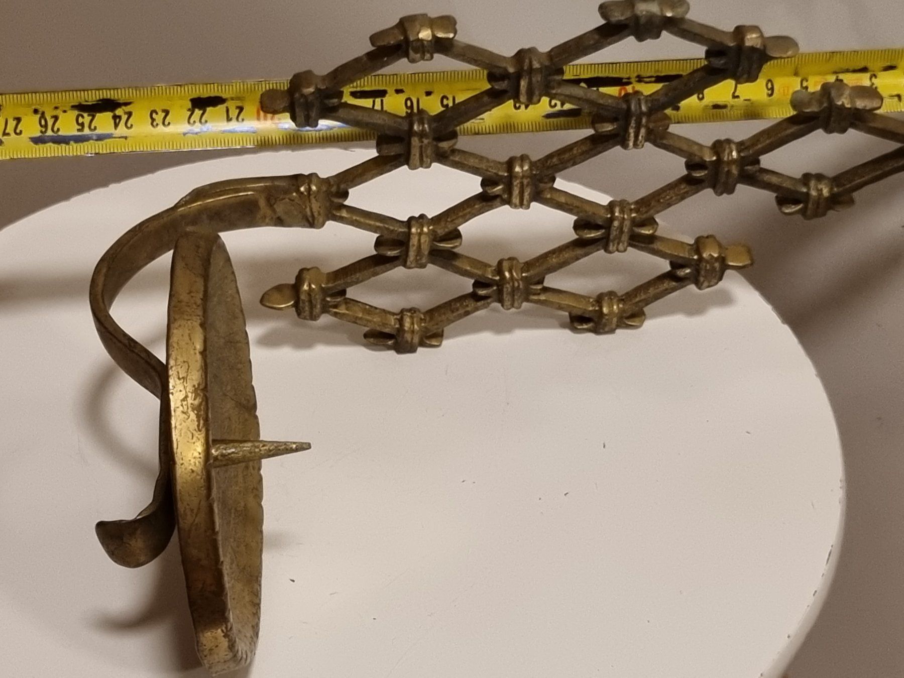 Kerzenständer: Vintage Wandkerzenhalter aus massivem Messing – Gebraucht aus Scharnachtal von devin03 5