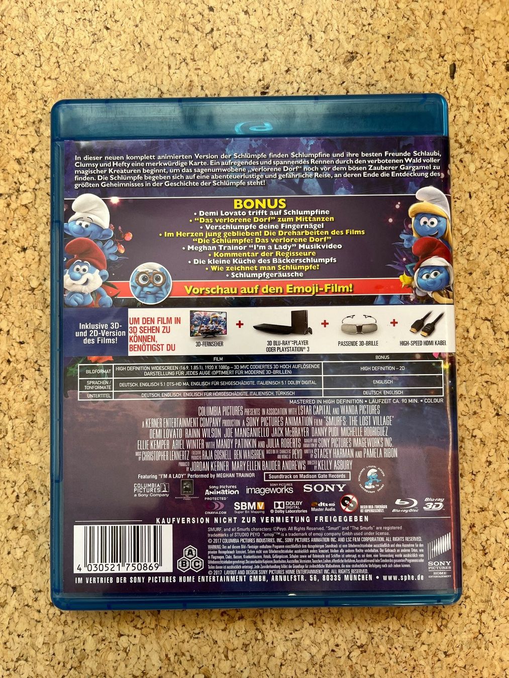Tutti i DVDs: Blu-Ray "Die Schlümpfe - das verlorene Dorf" – Usato da Grosswangen venduto da Vita500 1