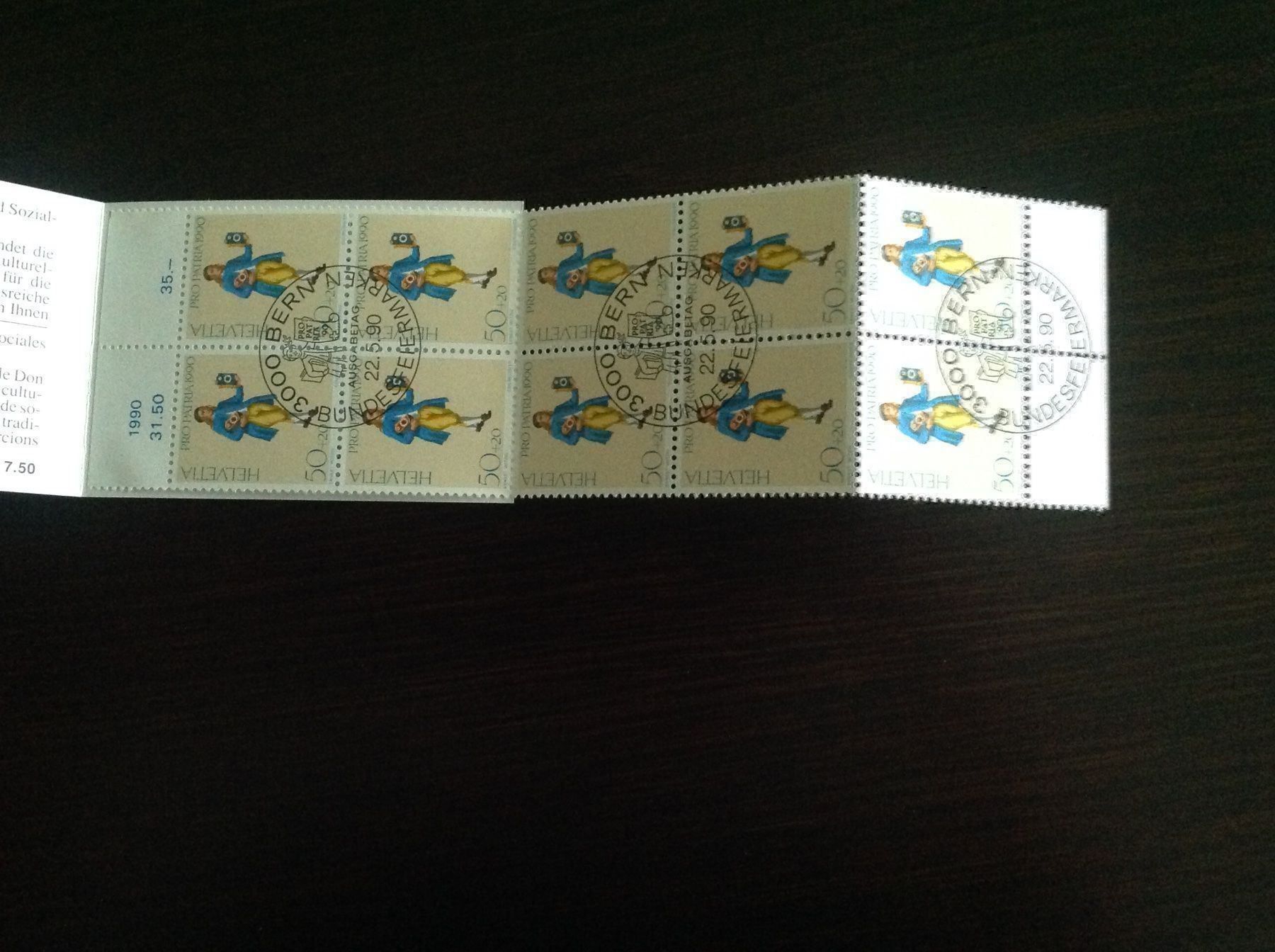 Tutti i francobolli: Markenheftchen Pro Patria 1990 – Usato da Horw venduto da Luki49 1