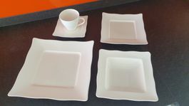 Apartes Geschirr-Service, 12-teilig, schönes Porzellan