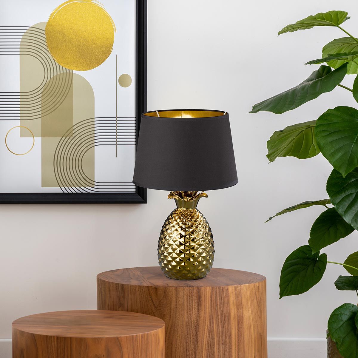 Lampade: Tischleuchte, Stoff, Keramik, 43 cm Höhe – Nuovo (secondo la descrizione) da Kreuzlingen venduto da Smart-Light 1