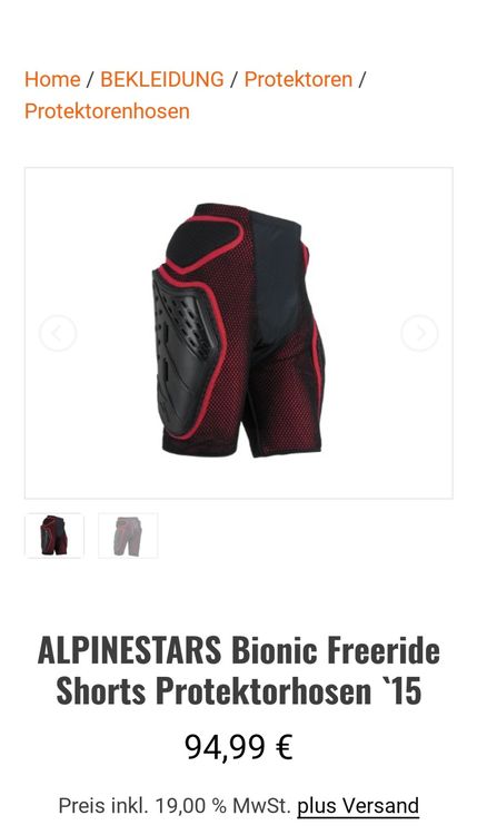 Alpinestars on sale bionic freeride