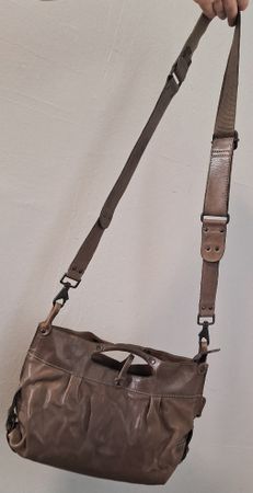 Aunts & Uncles massive Ledertasche taupe, in gutem Zustand !