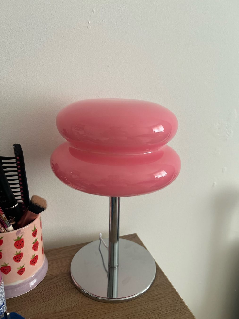 Lampade: Retro Tischlampe, Pilz Lampe, rosa – Usato da Brig venduto da pra_b5r9