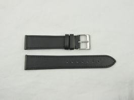 Vintage-Oyster Uhrenband Schwarz - Echt Leder 18, 19, 20mm