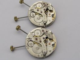 2 Weckeruhrwerke SU, baugleich mit AS 1475. NOS