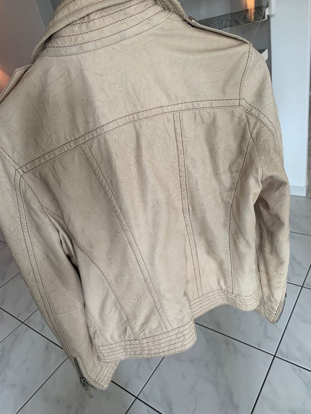 Giacche: Leder Jacke Ecru – Usato da Nuerensdorf venduto da gokden1336 1