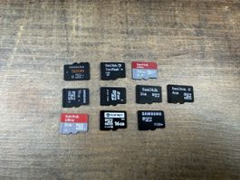 Micro SD Speicherkarten microsd verschiedene Marken konvolut