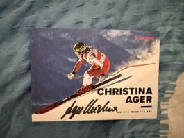 Christina Ager Autogrammkarte - Ski Alpin Star⛷️!