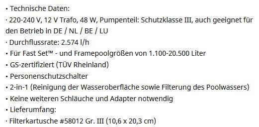 Bestway Accessori per Piscine: Bestway Flowclear Skimatic, Filterpumpe – Usato da Marly venduto da Mosses01 5