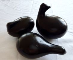 Holz Designer Vogelgruppe von Louise Hederström, vintag