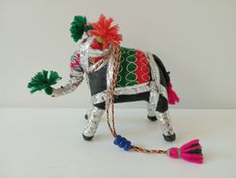 Vintage Elefant Indien Handarbeit 9x5cm | Top Zustand | Deko