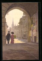 Bern, Blick in die Marltgasse mit Torbog