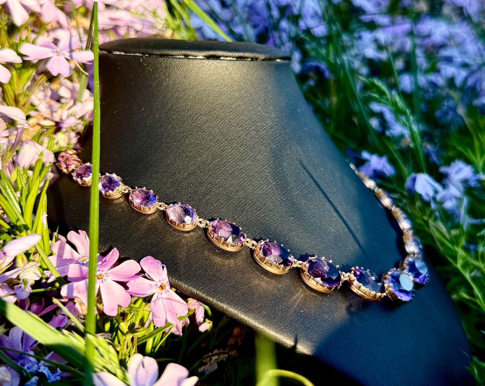 Catenine: Amethyst-Rivière Halskette in Roségold – Usato da Embrach venduto da estzeh1 4