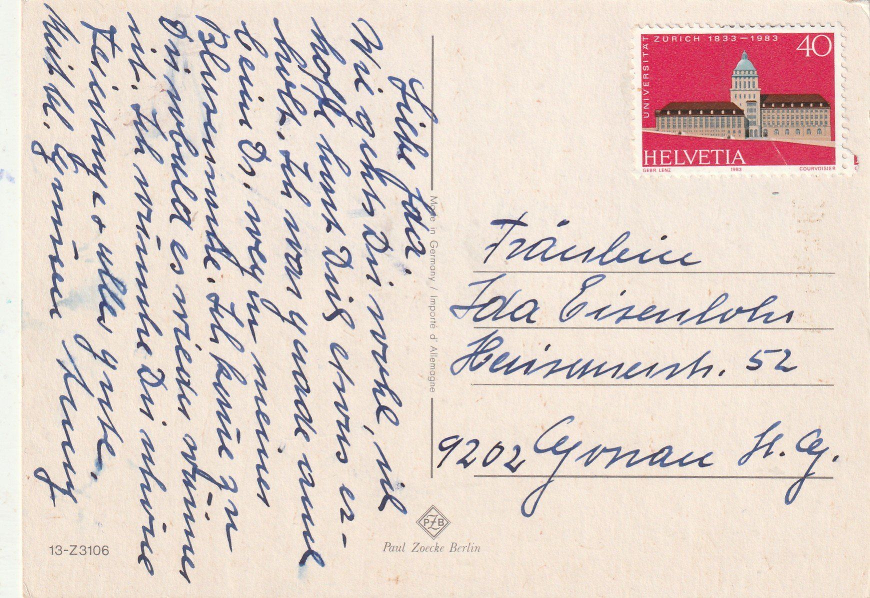 Cartoline postali: Blumen - Grusskarte – Usato da Lumbrein venduto da made02 1