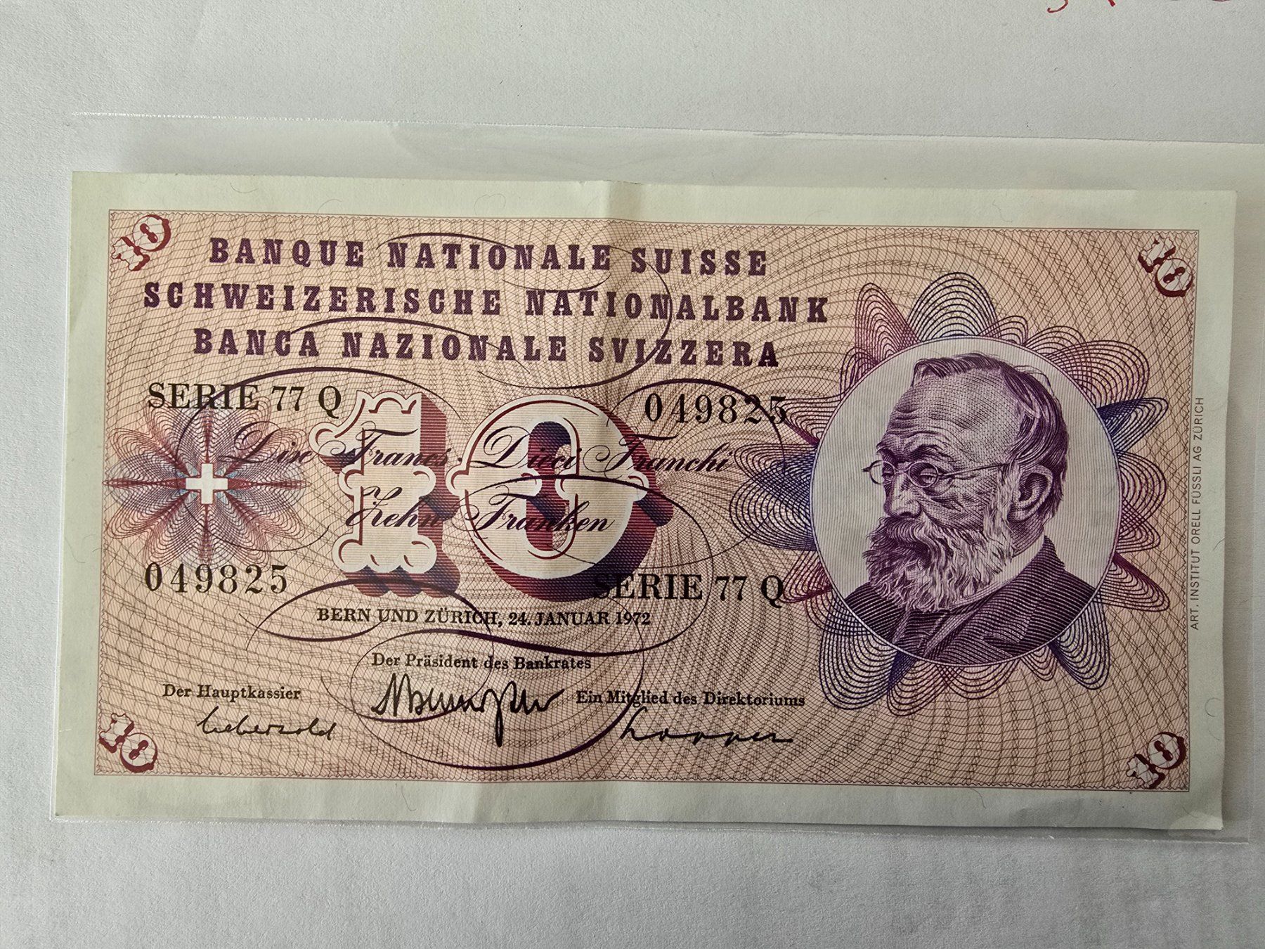 Banknoten: Billets de 10 francs, Série 77 Q – Gebraucht aus Neuenhof von brasvarela