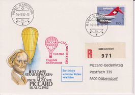 Piccard-Gedenkfeier und Gasballon-WM, 4 Belege