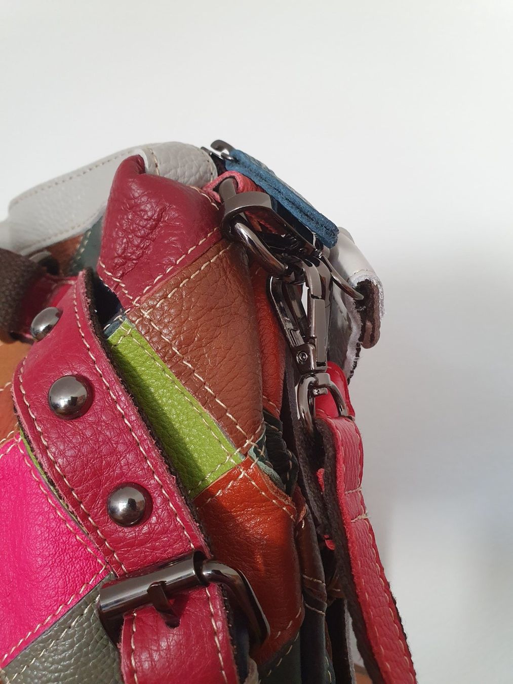 Borse da donna: Handtasche aus Leder, Patchwork,bunt – Nuovo (secondo la descrizione) da Basel venduto da Anghkorwatt 3