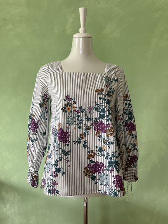 Massimo Dutti: Bluse weißgrundig Gr. 36