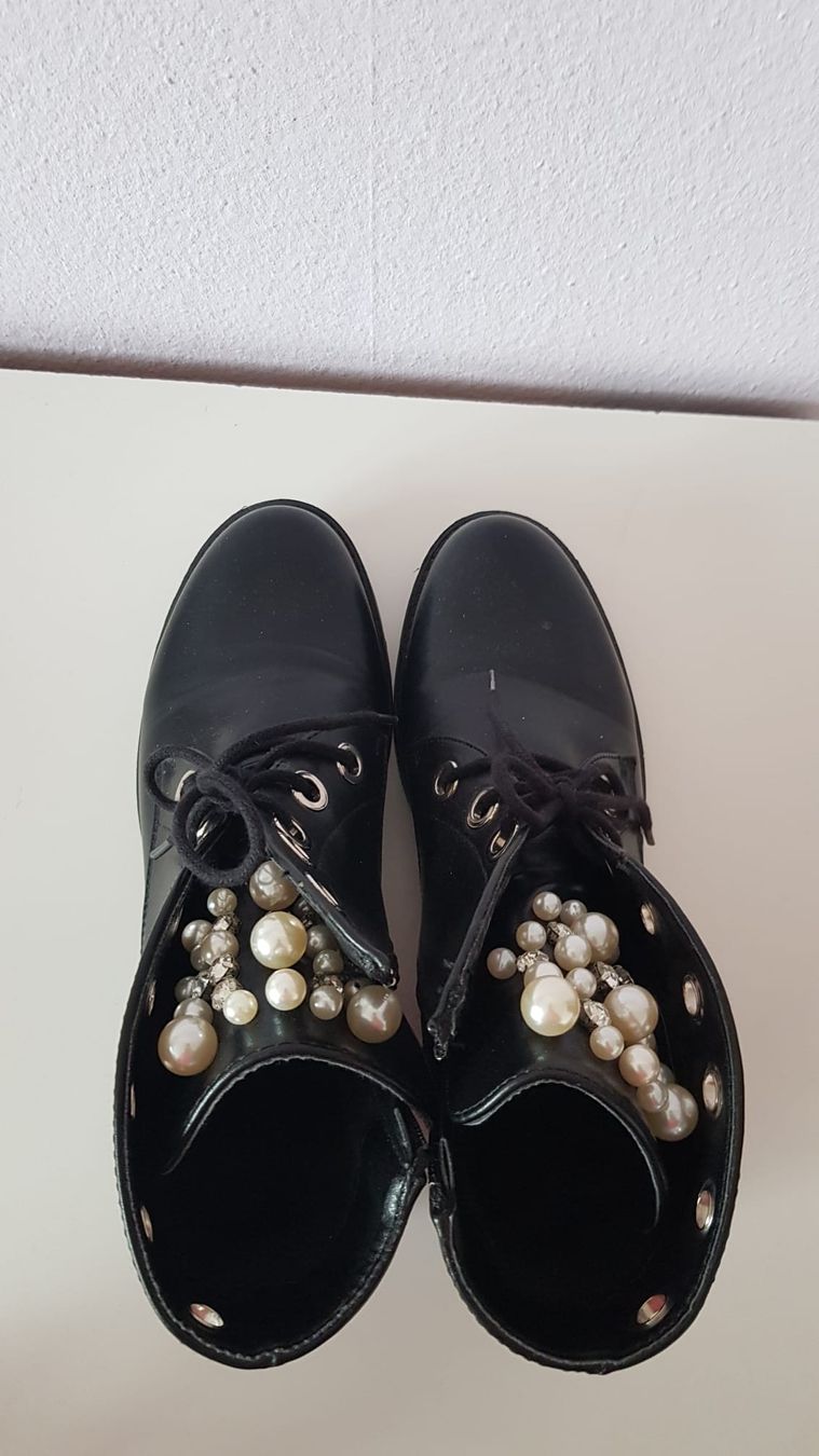 Scarpe da donna: Bottines noires à perles pointure 40 – Nuovo (secondo la descrizione) da Versoix venduto da aline_b 2