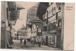 SAANEN Dorfgasse, Eisenwaren, Bauer+ Kuh