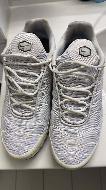 Nike Chaussures hommes: Air max plus white 45.5 – D'occasion à Zollikon par rose59 1
