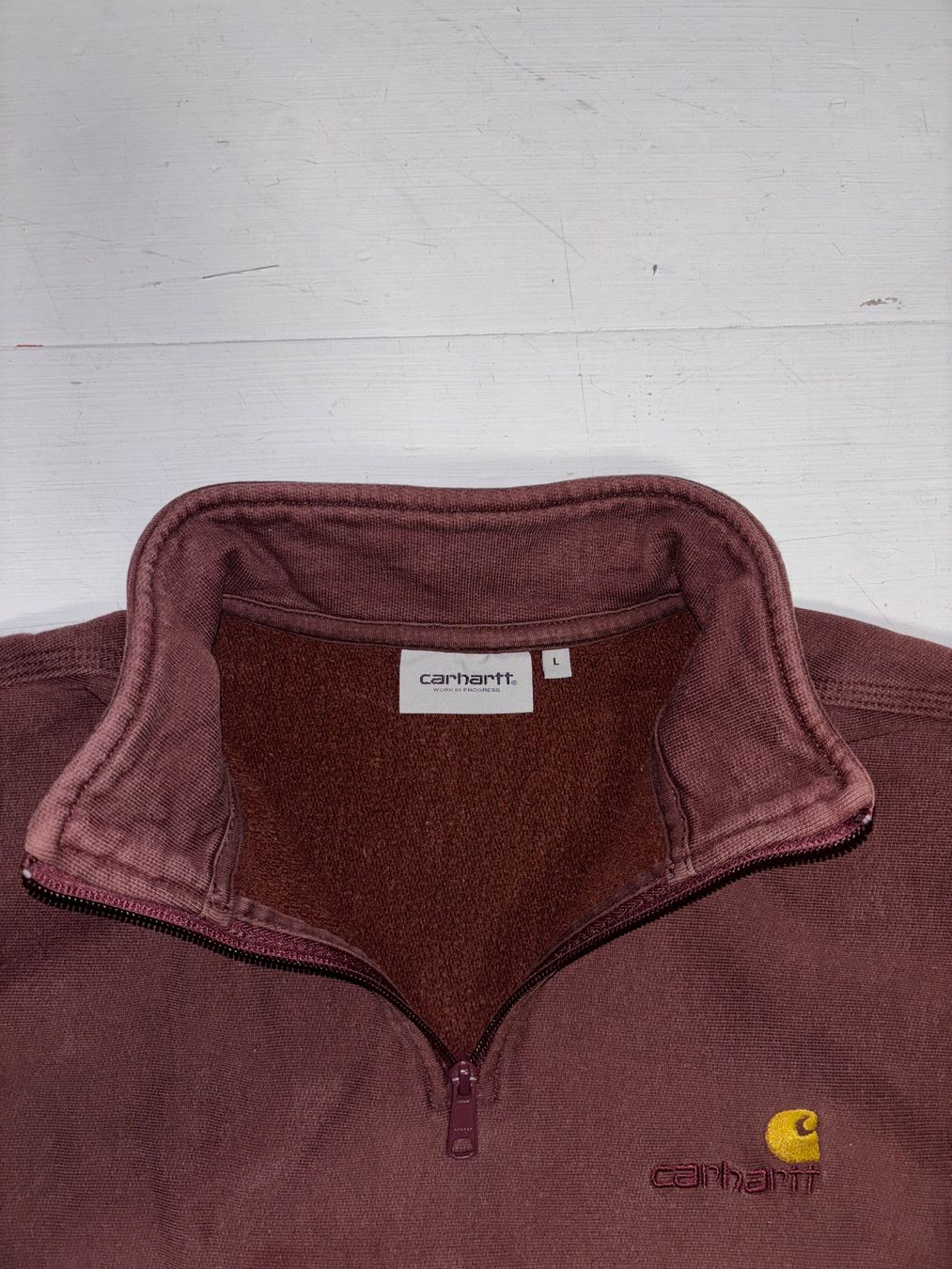 Carhartt Pullover & Sweatshirts: Brauner Quarter-Zip Carhartt Pullover – Gebraucht aus Zürich von LinoBossi 1