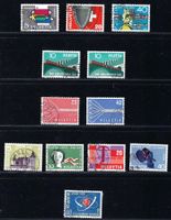 1957/58 Frei- & Werbemarken ZNr. 328-338+Abart gest.ʘ KP 14