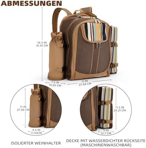 Zaini: walker Picknickrucksack 4 Personen Picknick Decke Camping – Nuovo e nell'imballaggio originale da Hundwil venduto da pak_7zvn 3