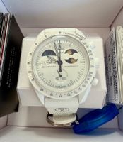 Omega Swatch Moonphase Moonshine gold UV LIGHT original box