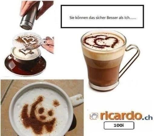 Macchine per caffè & Macchine per espresso: 10 Stk. Cappuccino Schablonen mit Muster – Nuovo e nell'imballaggio originale da Arth venduto da 100i 3