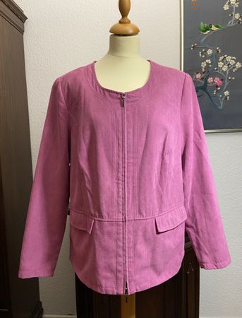 creation L Jacke Velour pink beere fuchsia Gr. 44