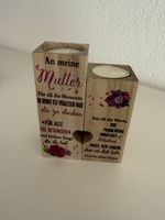 Wooden Candle Holder for Mother Poem New